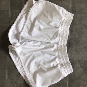 white lululemon shorts